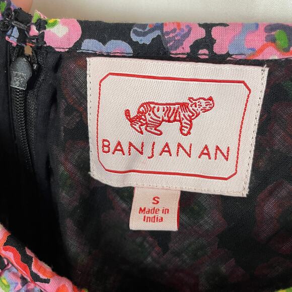 Banjanan Women's Twiggy Floral Monach Pink Tiered Maxi Dress Size S - Picture 4 of 10